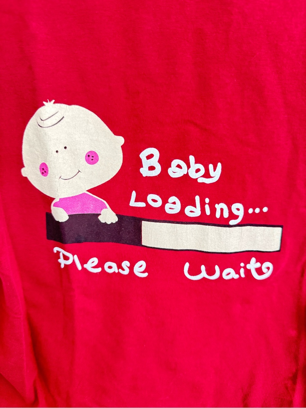 Maroon Baby Loading' Women’s Maternity Tee - Picture 3 of 5